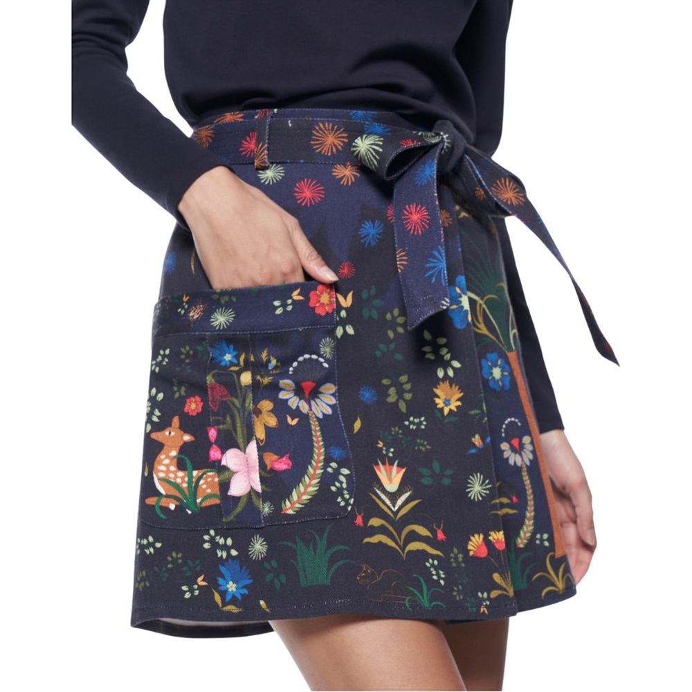 Cargo Skirt - Navy Palampore